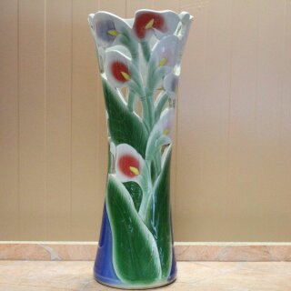 Vase China Porzelllan 9-fach gebrannt