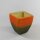 Topf orange-grün 8x8x9cm
