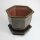 Topf mit Untersetzer olivegrün Ø16x12cm